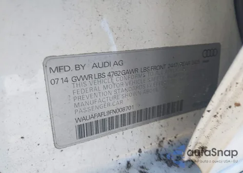 2015 Audi A4 2.0T Premium from USA, damaged, VIN WAUAFAFL9FN008701